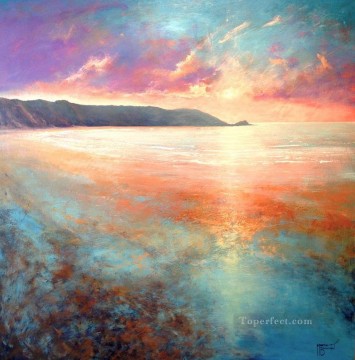風景 Painting - 平和な朝のセント ブレーズ ベイ ジャージーの抽象的な海の風景